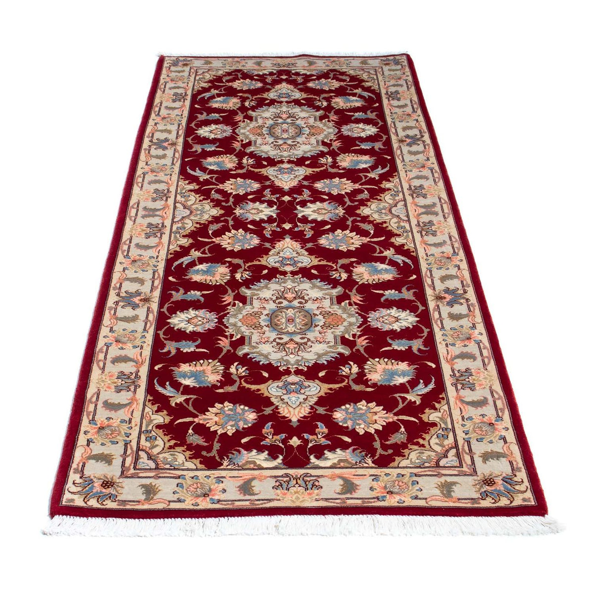 Runner Persisk matta - Tabriz - Royal - 213 x 83 cm - mörkröd