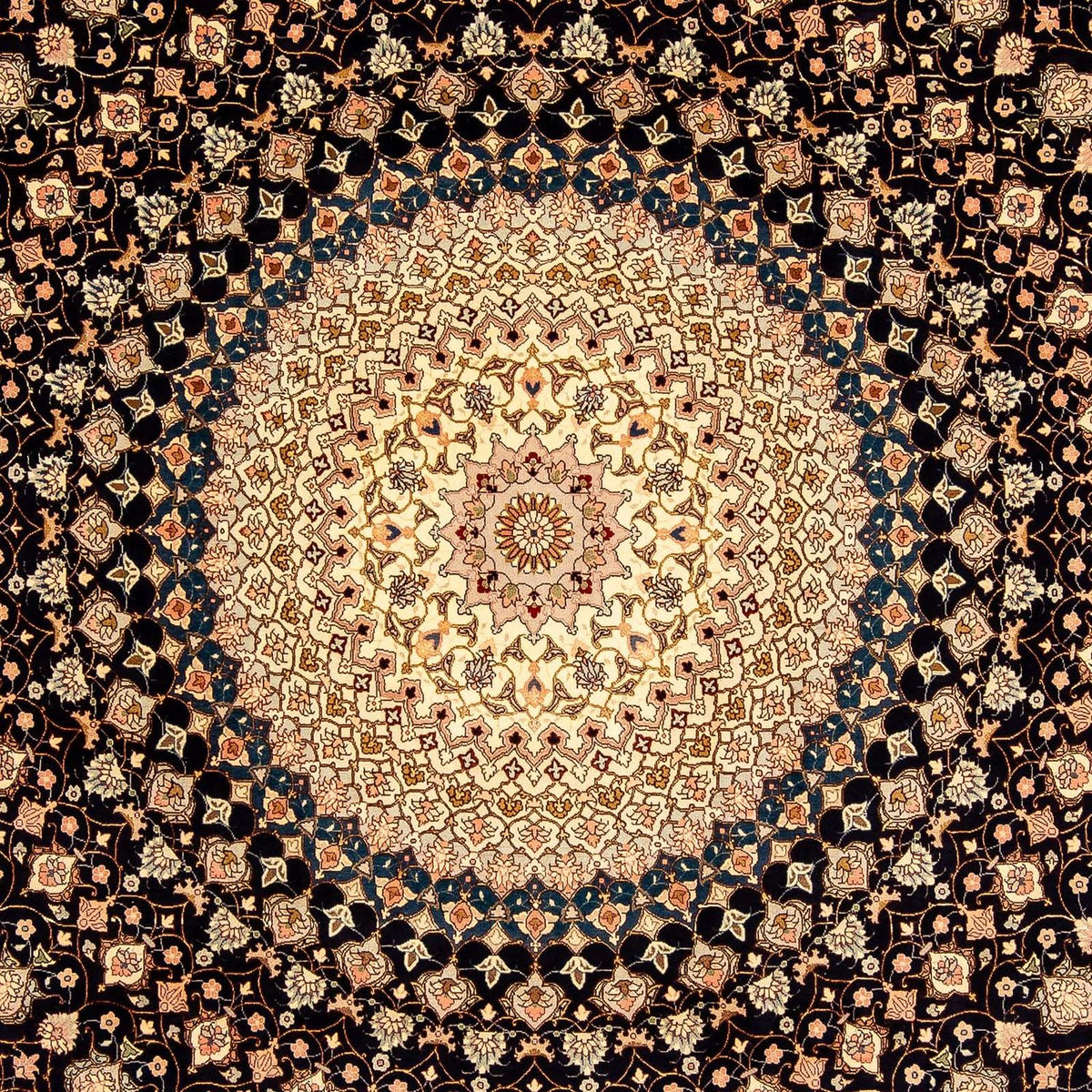 Persisk matta - Tabriz - Royal - 338 x 248 cm - mörkblå