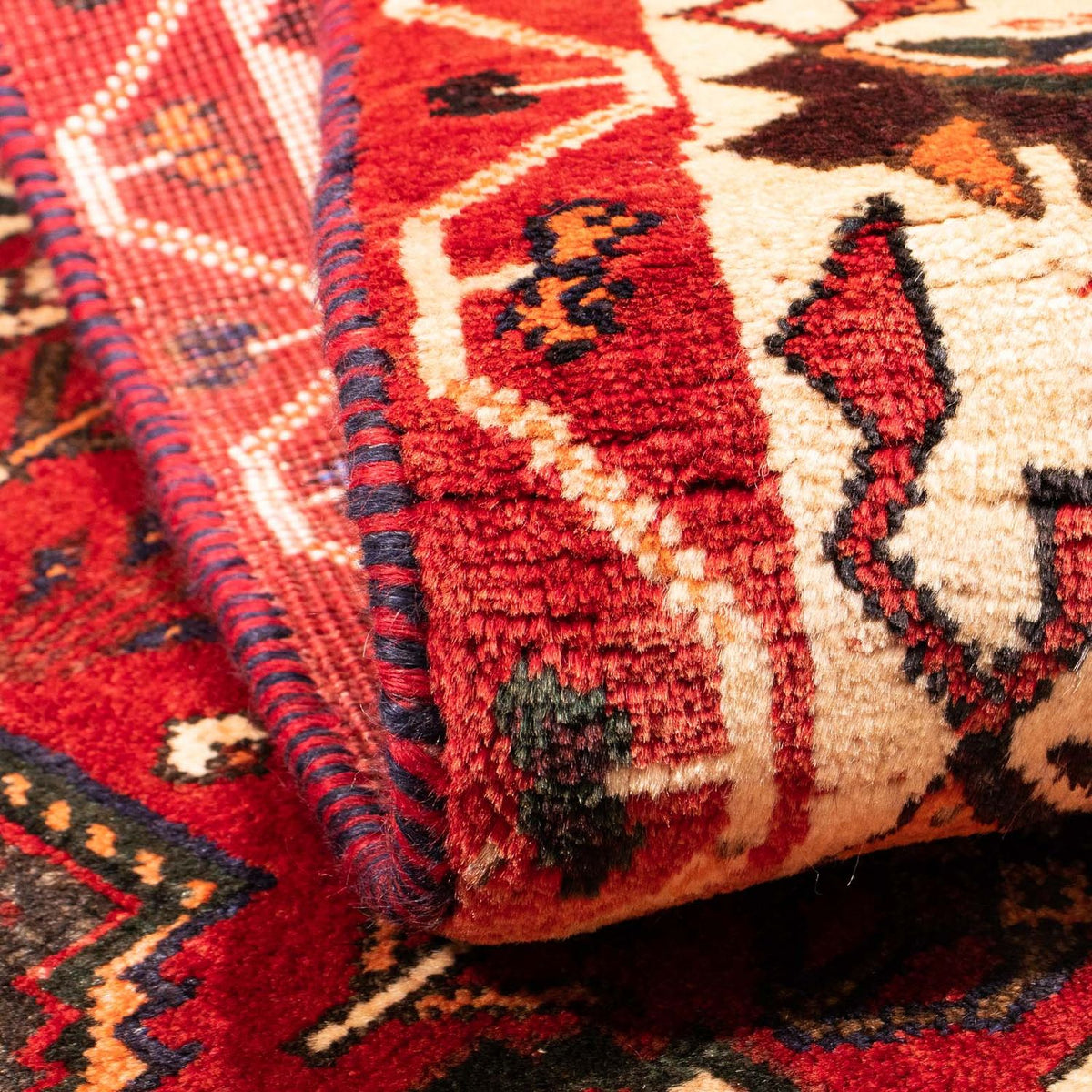 Persisk matta - Nomadic - 160 x 110 cm - mörkröd