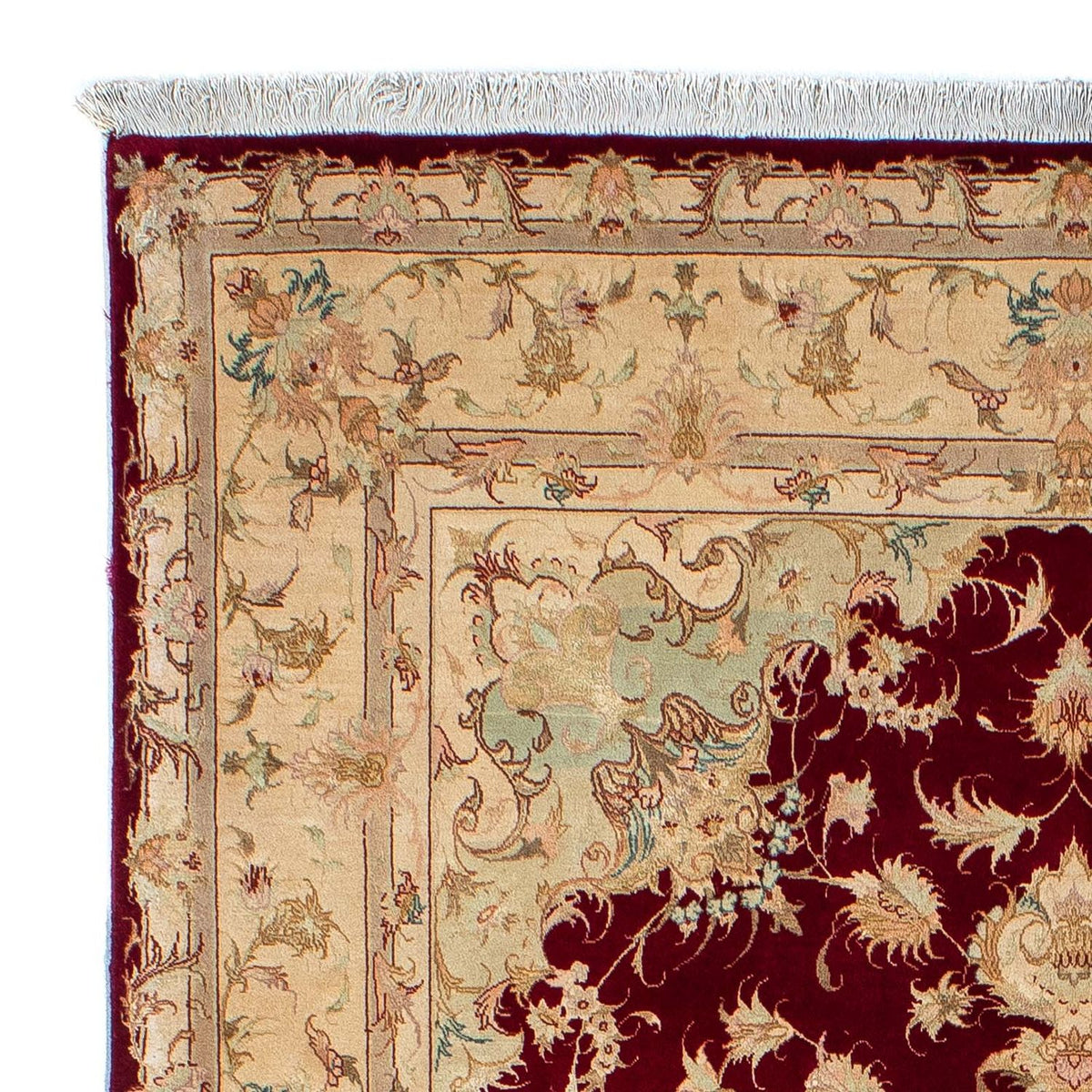 Persisk matta - Tabriz - Royal - 200 x 153 cm - mörkröd