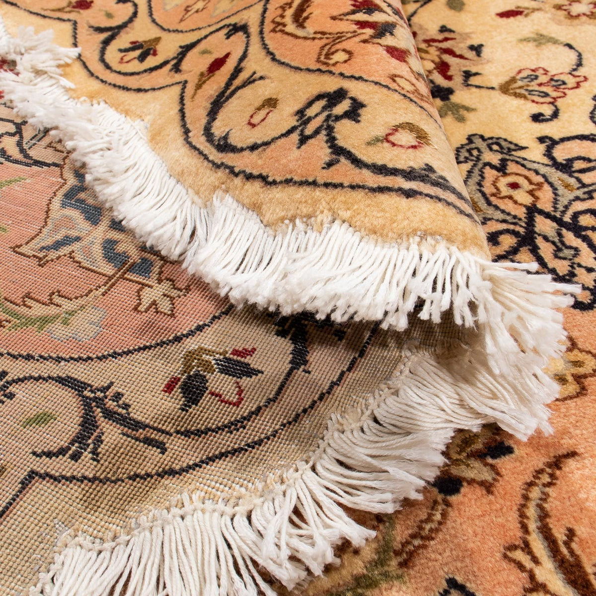 Persisk matta - Tabriz - Royal runt  - 195 x 195 cm - beige