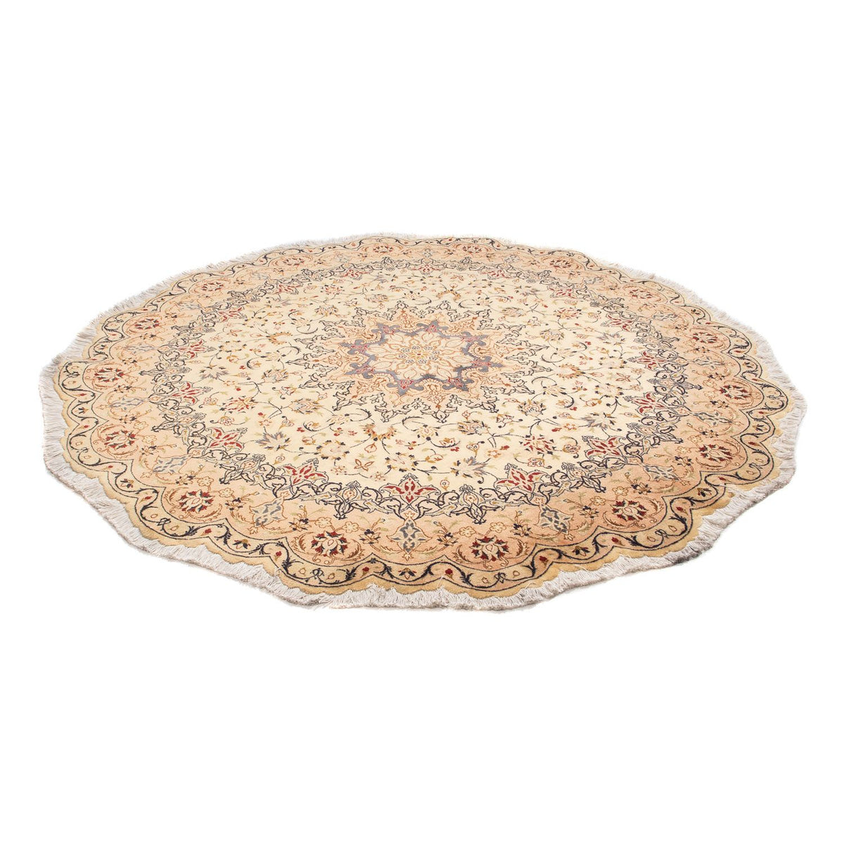 Persisk matta - Tabriz - Royal runt  - 195 x 195 cm - beige