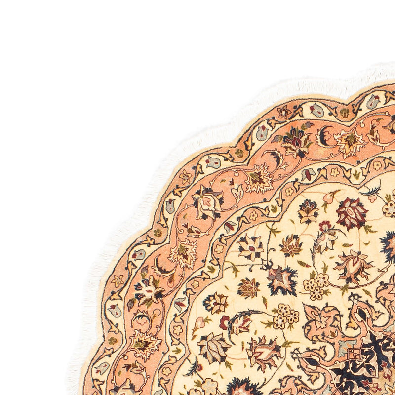 Persisk matta - Tabriz - Royal runt  - 150 x 150 cm - beige