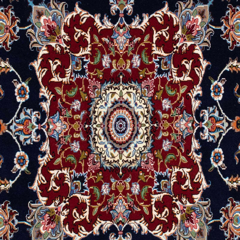 Persisk matta - Ghom - 198 x 142 cm - mörkblå