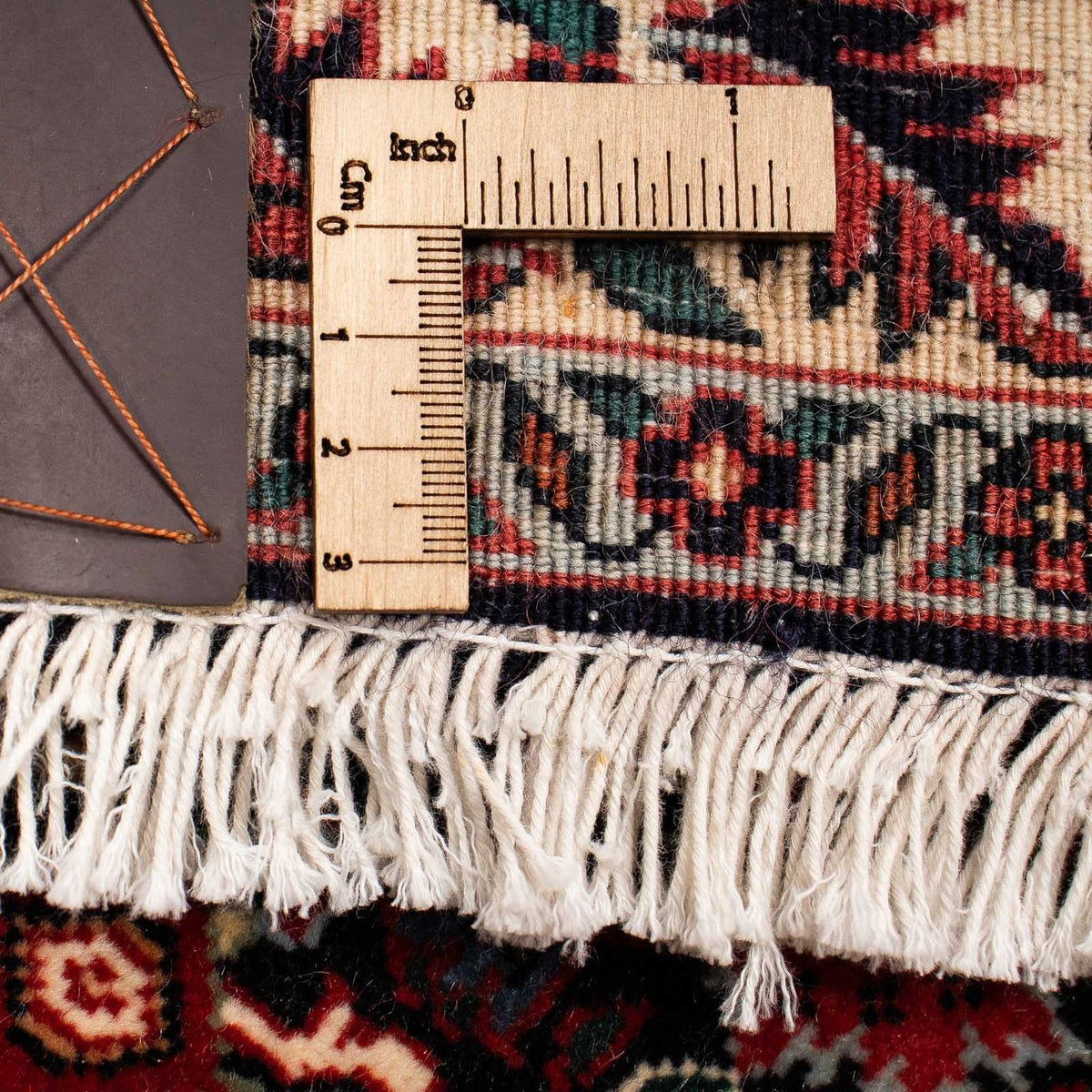 Persisk matta - Bijar - 248 x 205 cm - mörkröd