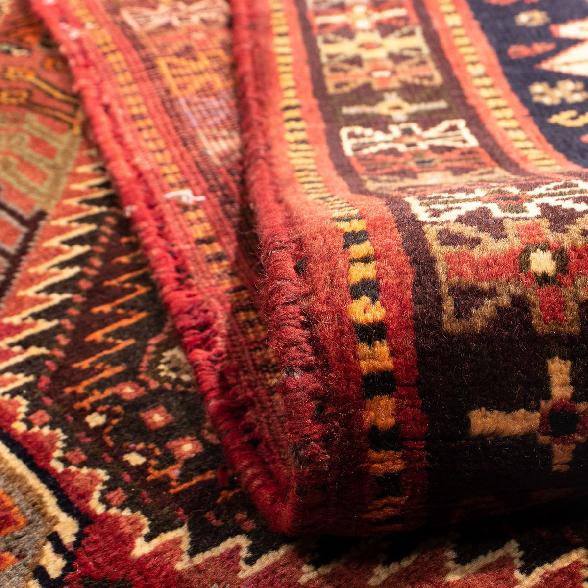 Persisk matta - Nomadic - 285 x 185 cm - mörkröd