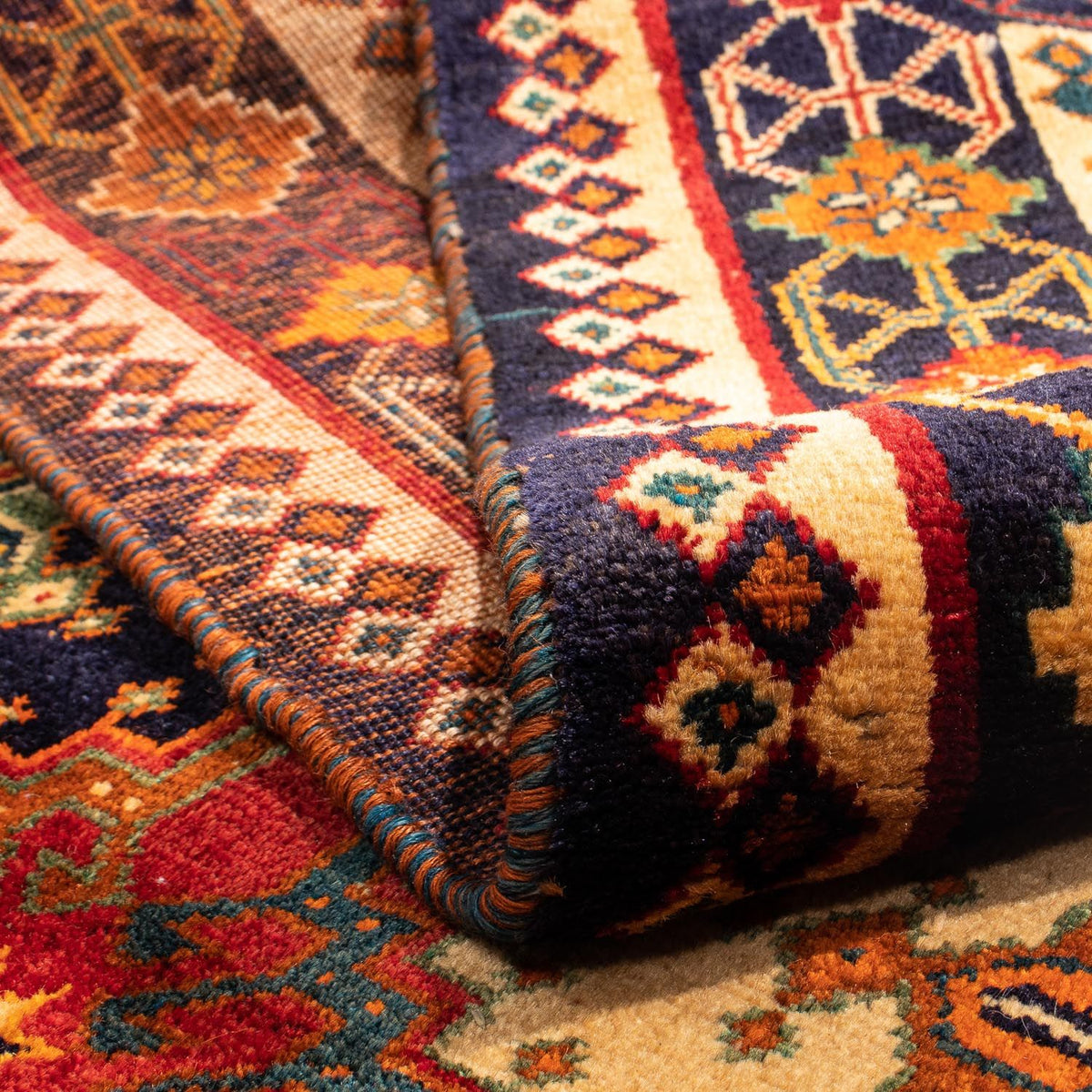 Persisk matta - Nomadic - 280 x 202 cm - mörkröd