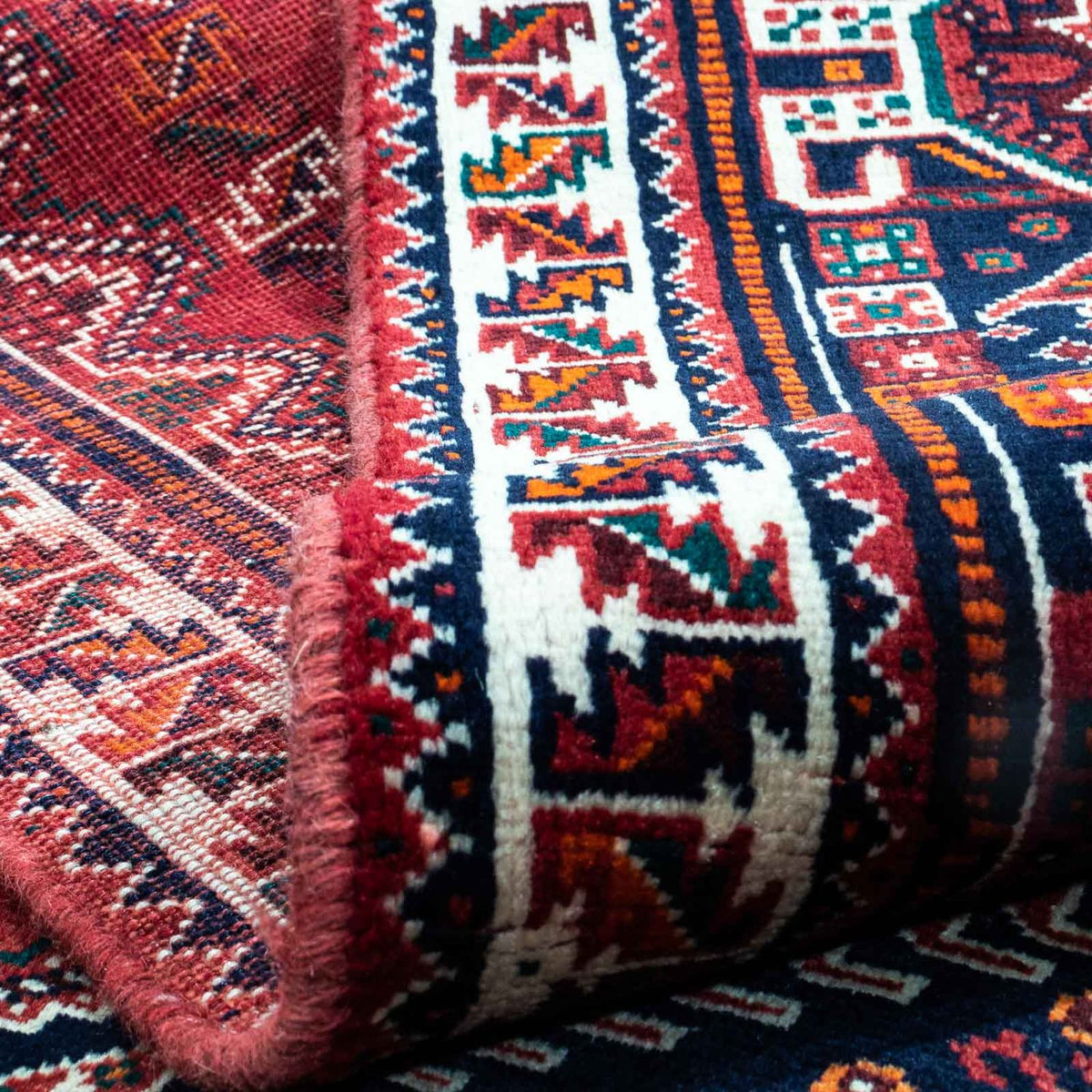 Persisk matta - Nomadic - 277 x 178 cm - mörkröd