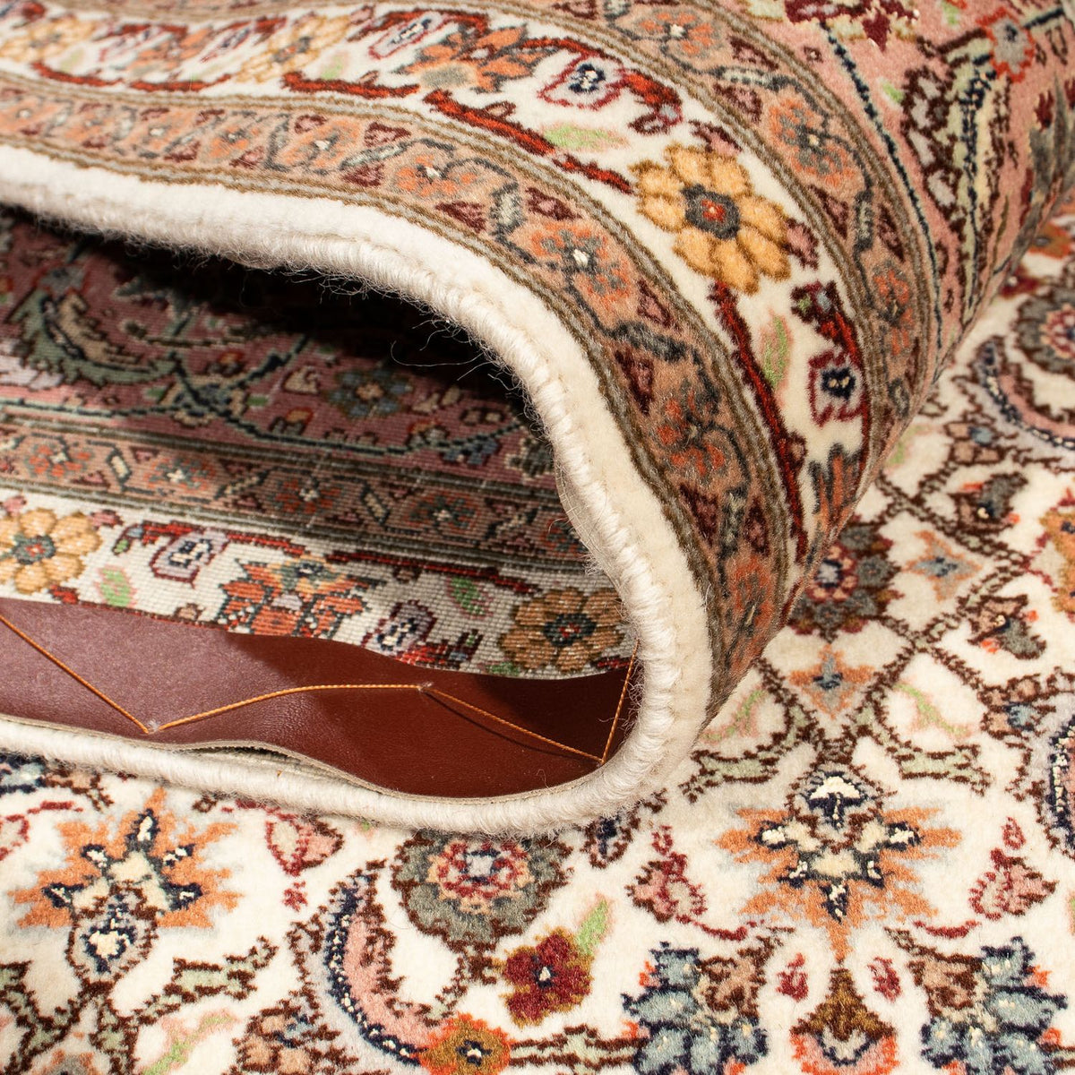 Persisk matta - Tabriz kvadrat  - 215 x 202 cm - ljusbrun