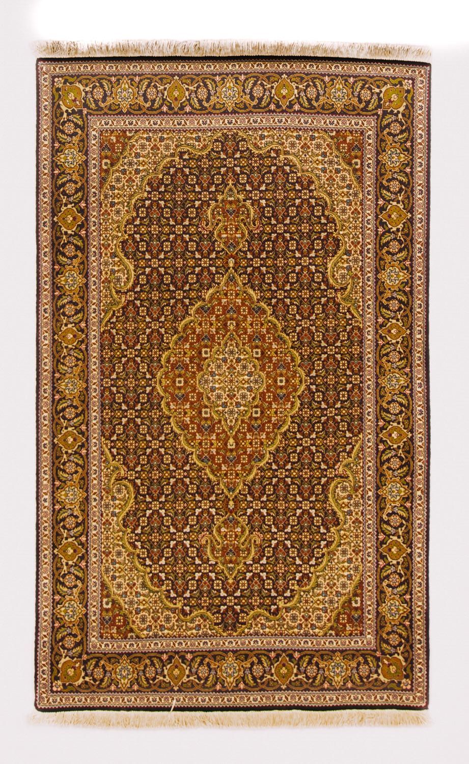 Persisk matta - Tabriz - 152 x 100 cm - mörkröd