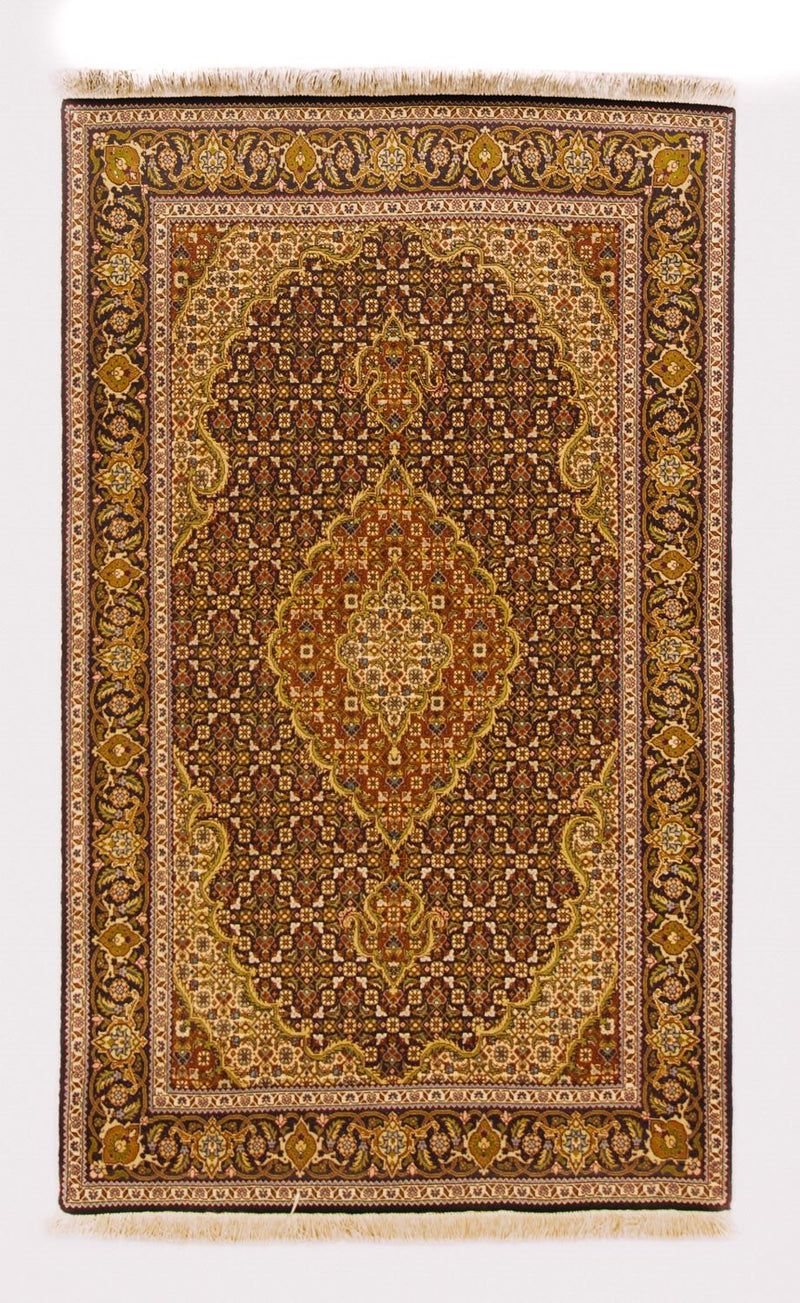 Persisk matta - Tabriz - 152 x 100 cm - mörkröd