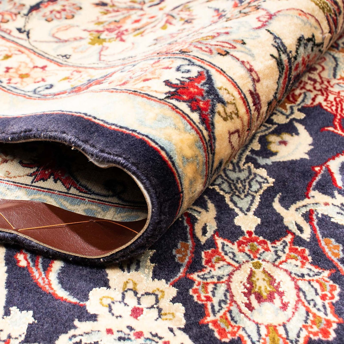 Persisk matta - Isfahan - Premium - 327 x 202 cm - mörkblå