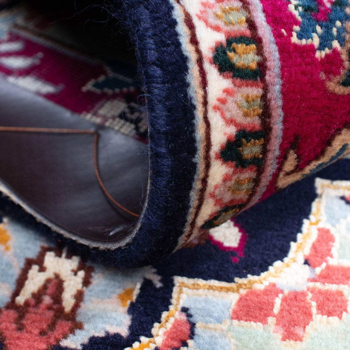 Persisk matta - Tabriz - Royal - 90 x 60 cm - mörkblå