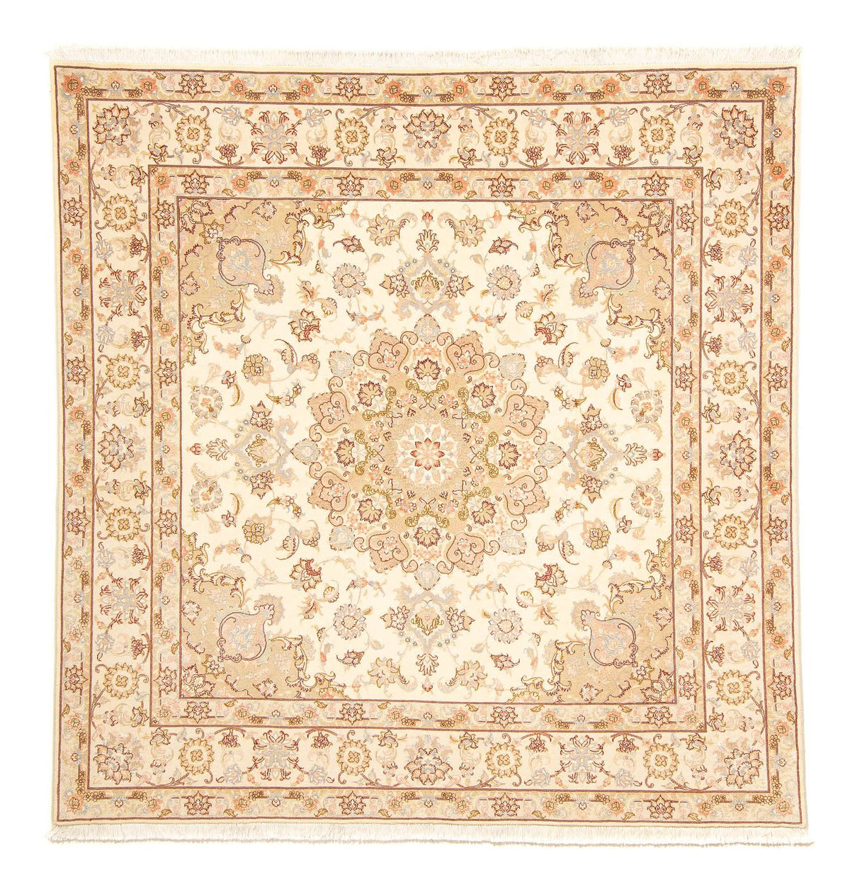 Persisk matta - Tabriz - Royal kvadrat  - 206 x 202 cm - beige