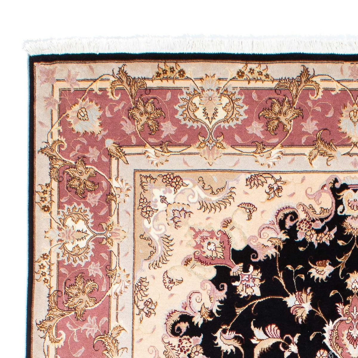 Persisk matta - Tabriz - Royal - 243 x 168 cm - mörkblå