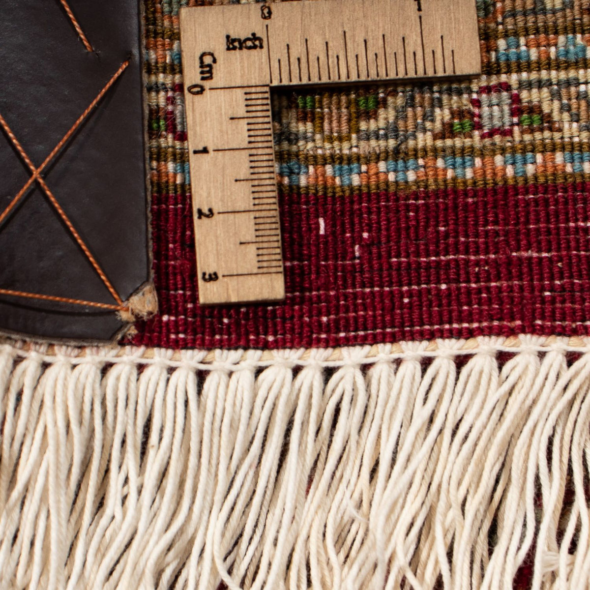 Persisk matta - Tabriz kvadrat  - 248 x 246 cm - mörkröd