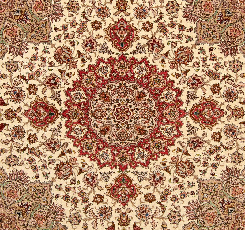 Persisk matta - Tabriz - Royal kvadrat  - 203 x 200 cm - beige