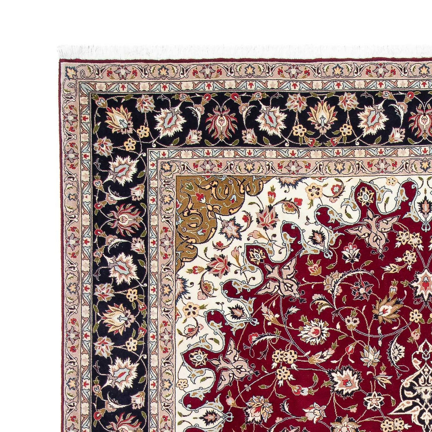 Persisk matta - Tabriz - Royal - 305 x 205 cm - mörkröd