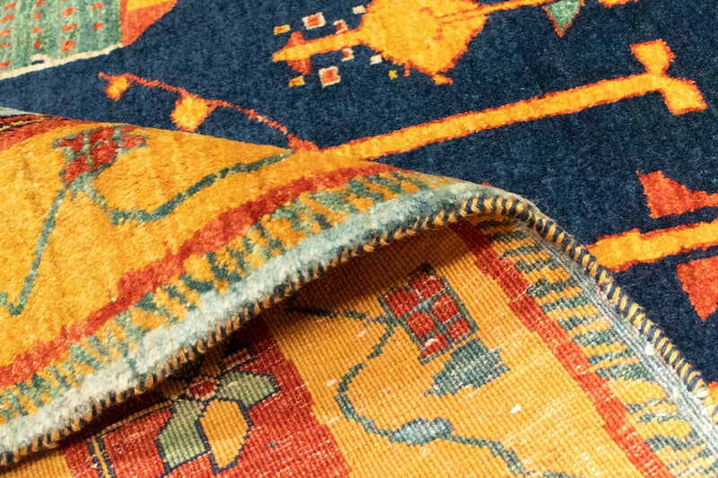 Gabbeh-matta - Loribaft Persian - 210 x 168 cm - mörkblå