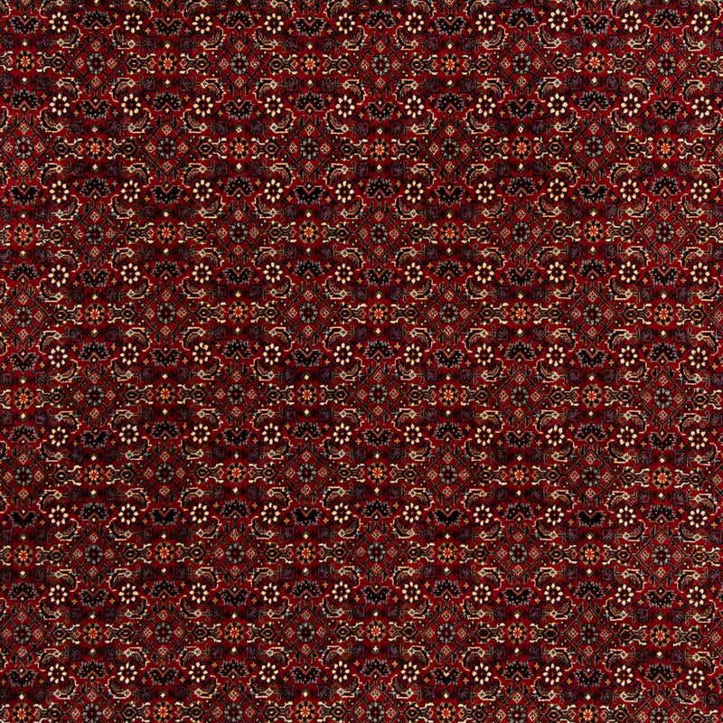 Persisk matta - Bijar kvadrat  - 207 x 200 cm - mörkröd
