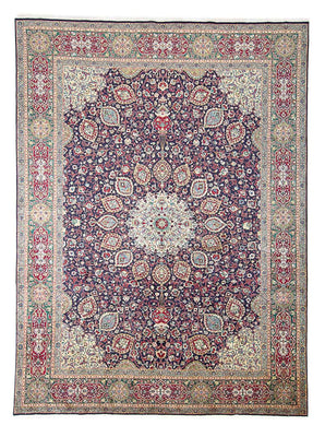 Persisk matta - Tabriz - Royal - 401 x 300 cm - mörkblå