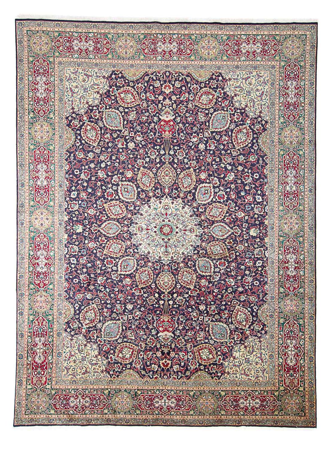 Persisk matta - Tabriz - Royal - 401 x 300 cm - mörkblå