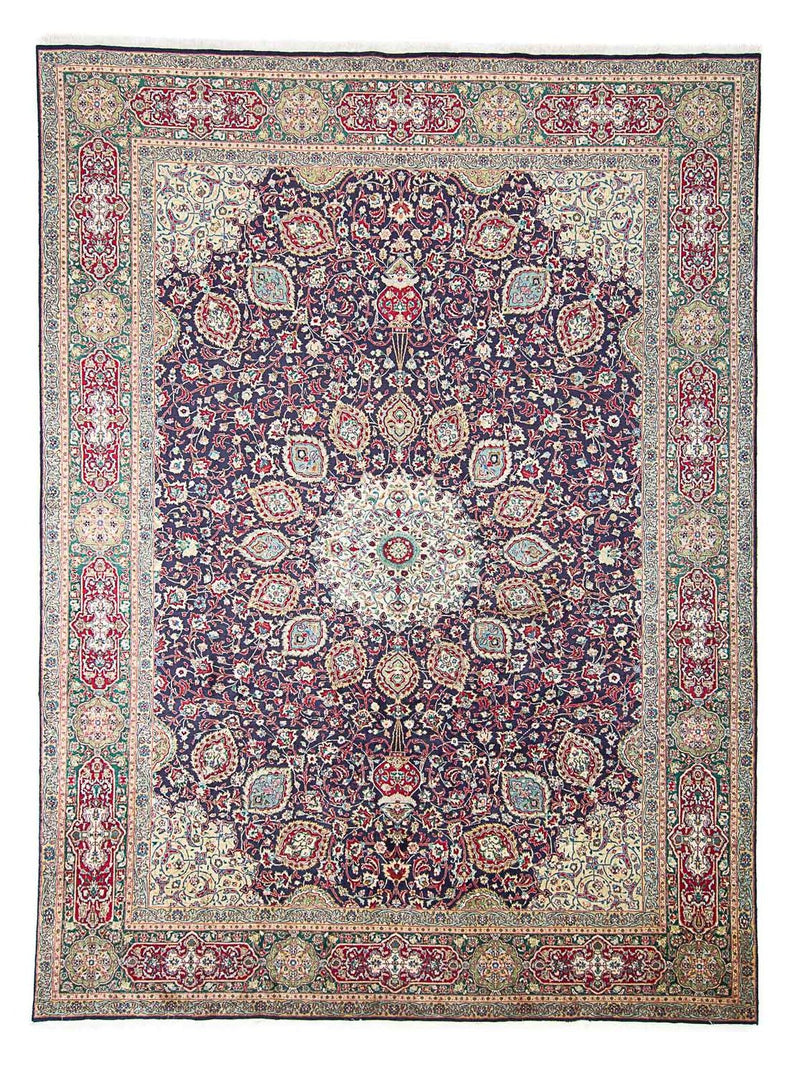 Persisk matta - Tabriz - Royal - 401 x 300 cm - mörkblå