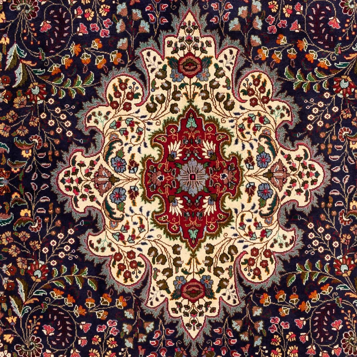 Persisk matta - Tabriz - Royal - 302 x 201 cm - mörkblå