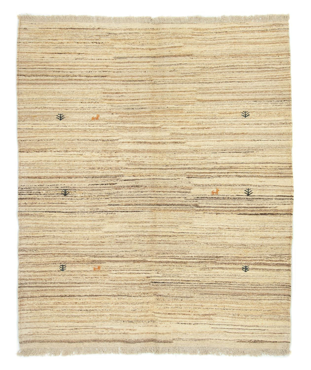 Gabbeh-matta - persisk - 188 x 158 cm - beige