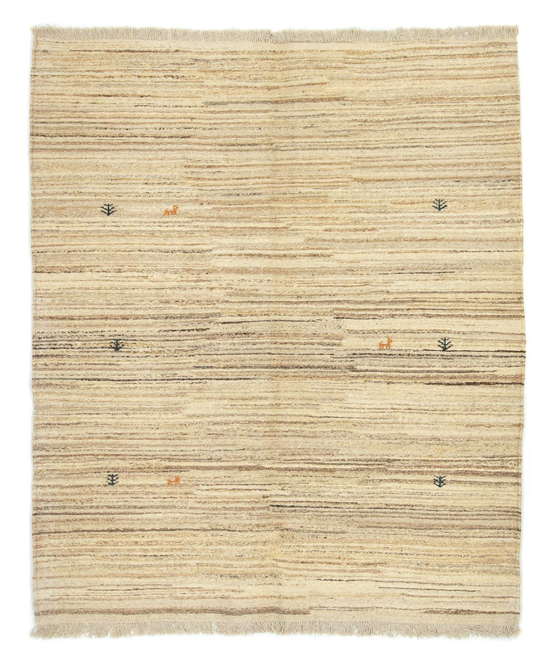Gabbeh-matta - persisk - 188 x 158 cm - beige
