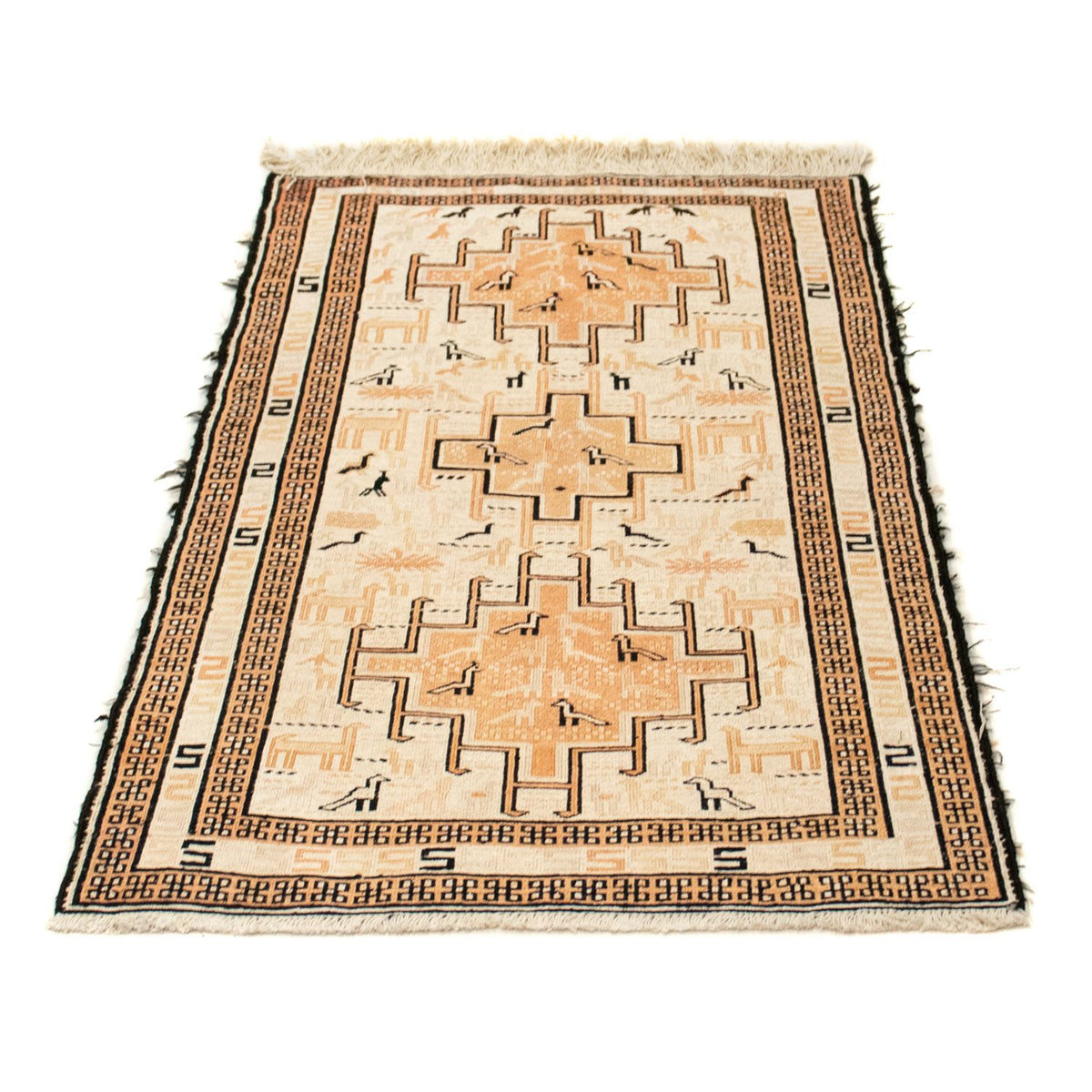 Kelim Carpet - orientalisk matta - 101 x 65 cm - beige
