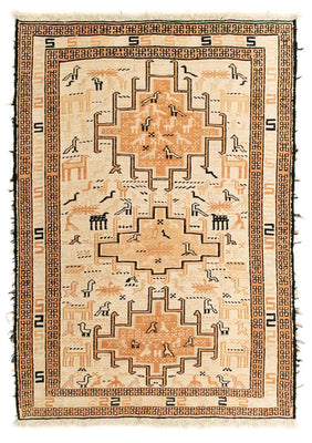 Kelim Carpet - orientalisk matta - 100 x 71 cm - beige