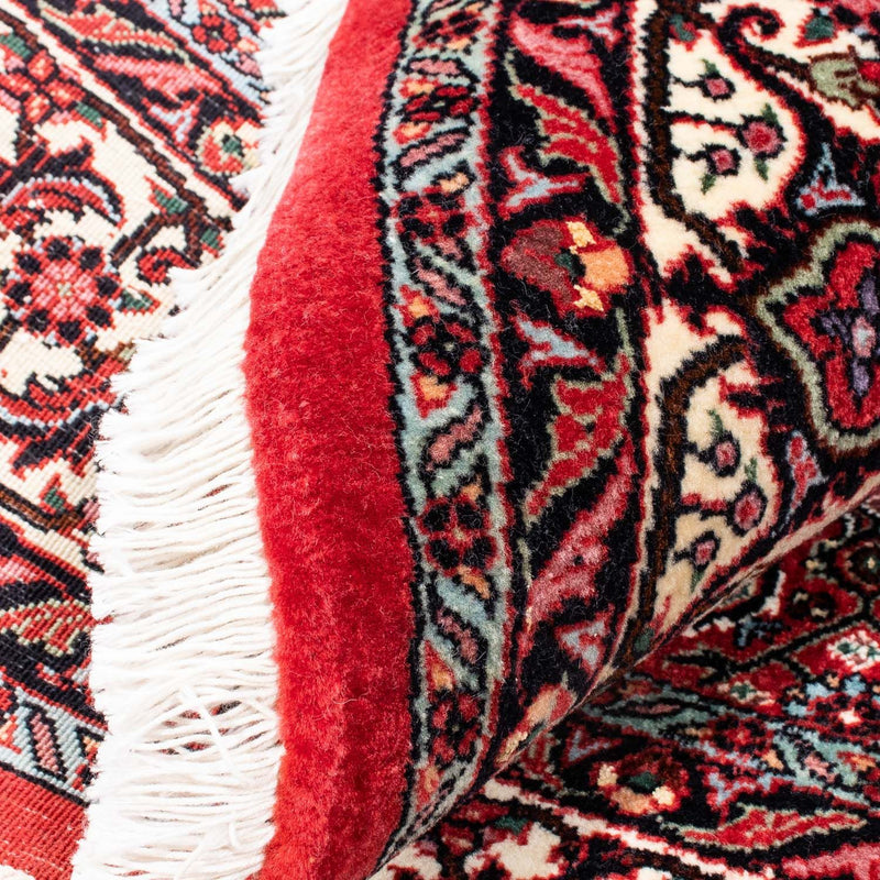 Persisk matta - Bijar runt  - 155 x 155 cm - mörkröd