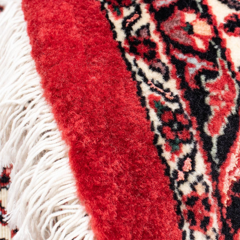 Persisk matta - Bijar runt  - 155 x 155 cm - mörkröd