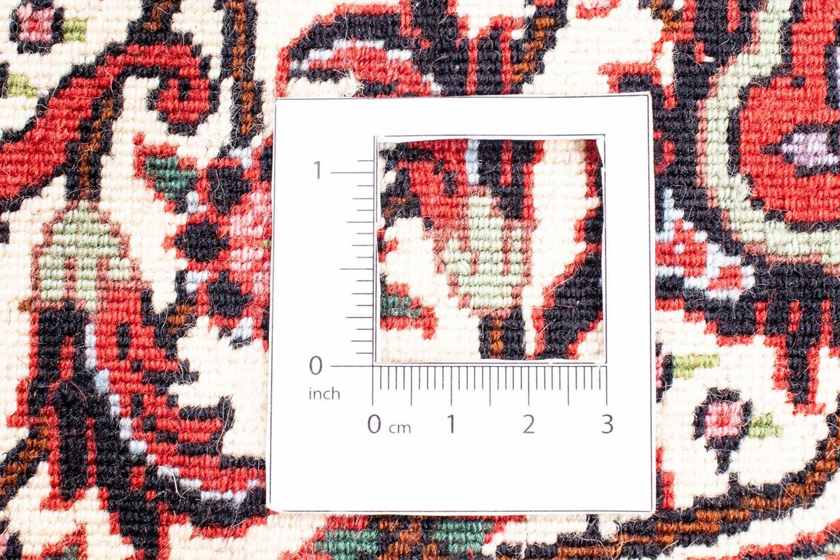 Persisk matta - Bijar runt  - 150 x 150 cm - mörkröd