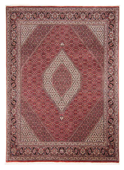 Bidjar Mattan 253x305cm - Persisk matta - mörkröd