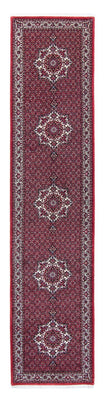 Runner Persisk matta - Bijar - 398 x 83 cm - mörkröd
