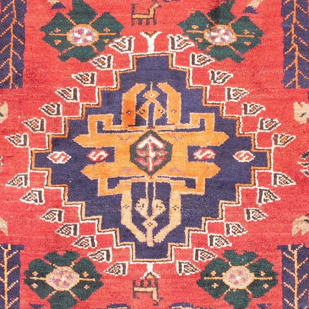 Persisk matta - Nomadic - 160 x 110 cm - mörkröd