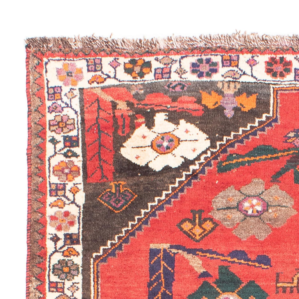 Persisk matta - Nomadic - 160 x 110 cm - mörkröd