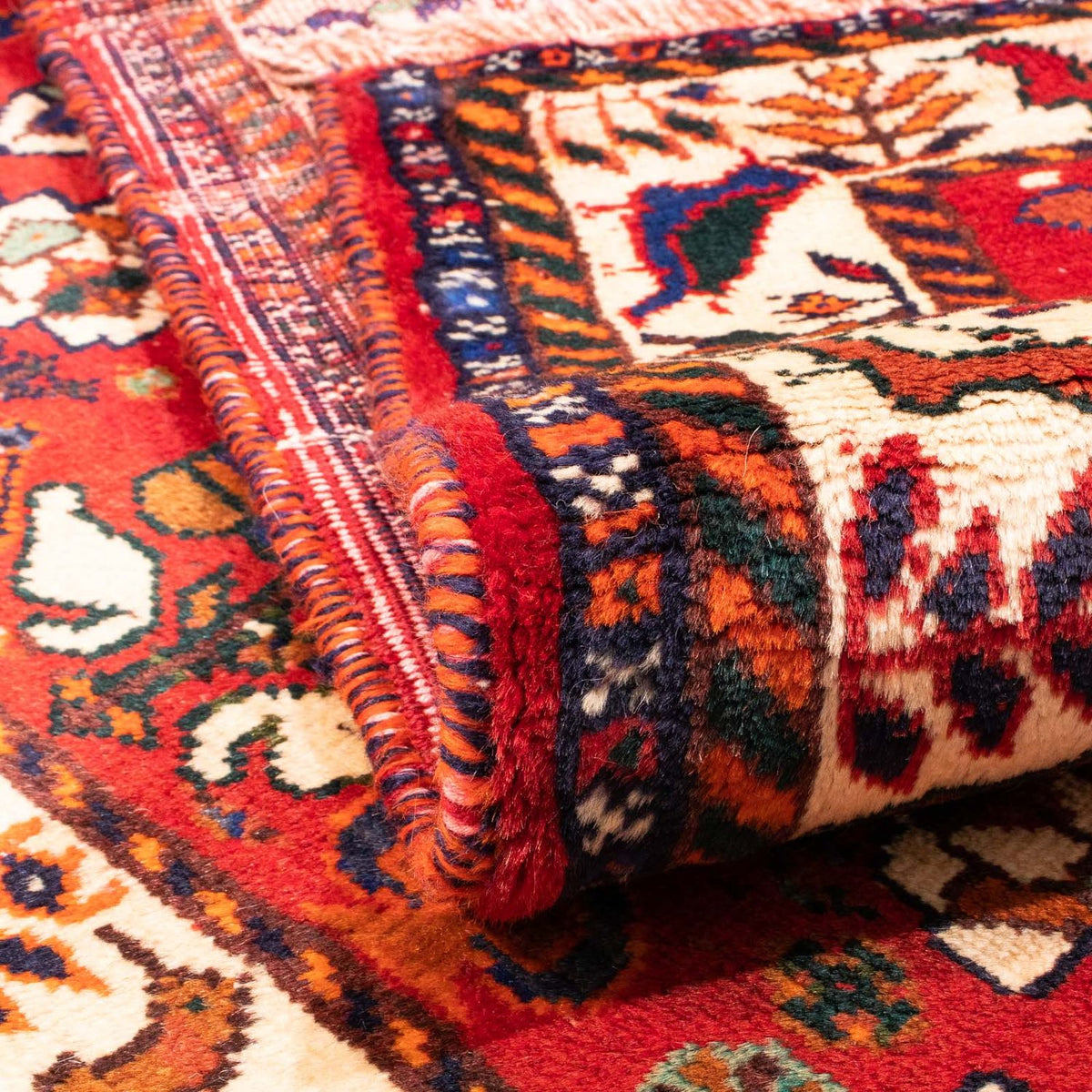 Persisk matta - Nomadic - 158 x 106 cm - mörkröd