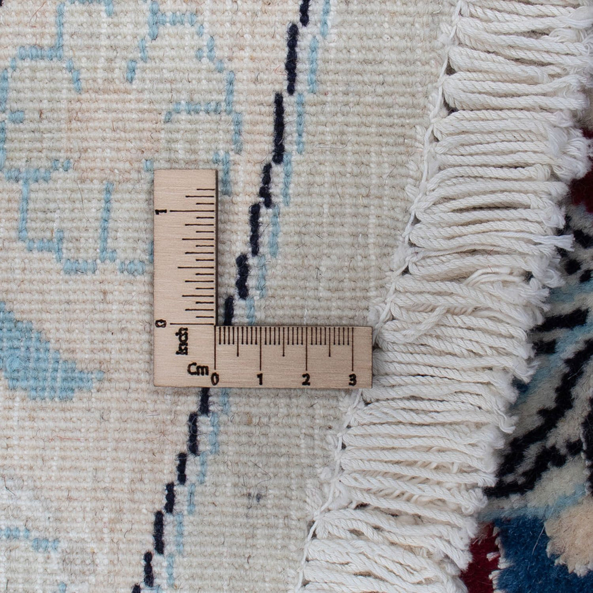 Persisk matta - Nain runt  - 293 x 293 cm - mörkröd