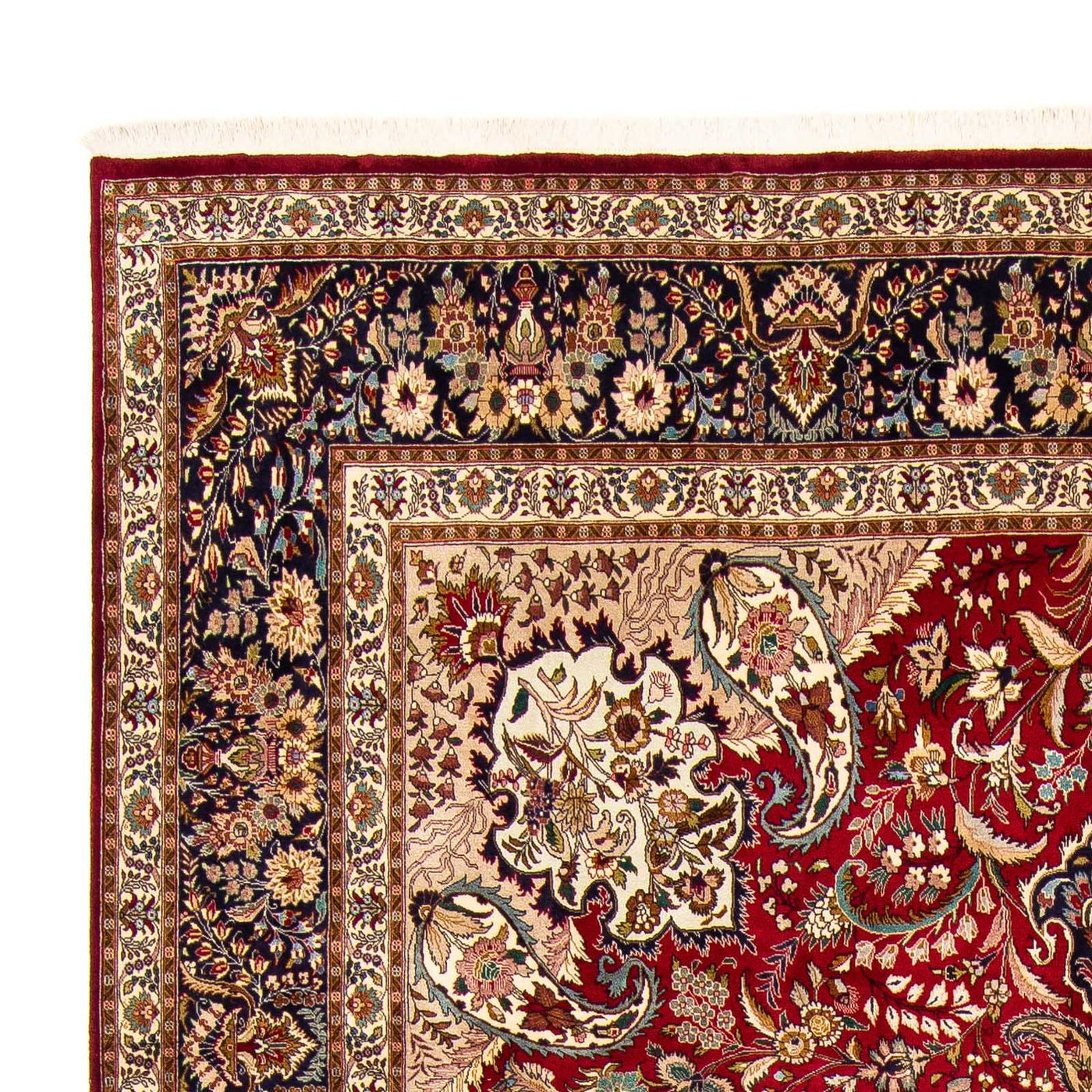 Persisk matta - Tabriz - Royal - 400 x 297 cm - mörkröd