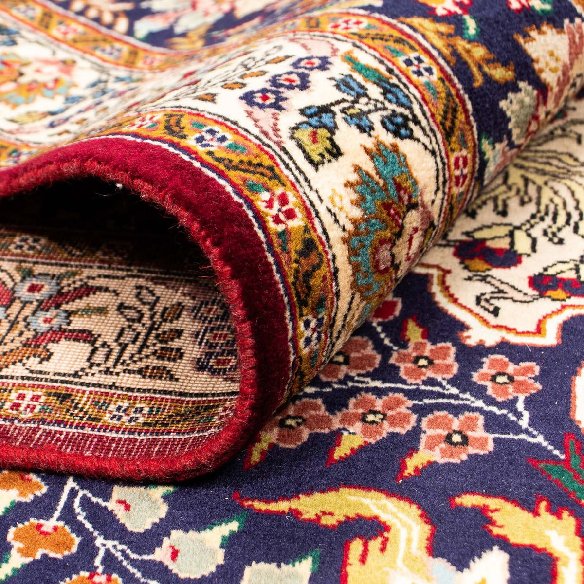 Persisk matta - Tabriz - Royal - 400 x 297 cm - mörkröd