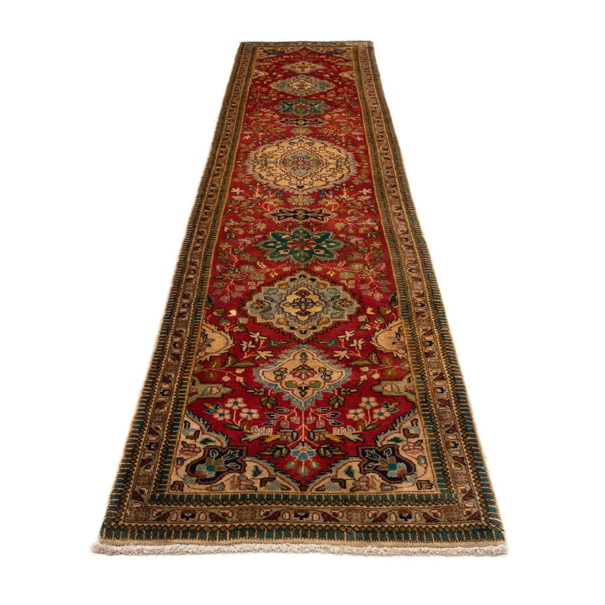 Runner Persisk matta - Tabriz - Royal - 365 x 78 cm - röd