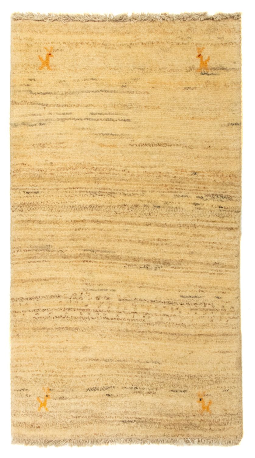 Gabbeh-matta - persisk - 124 x 68 cm - beige