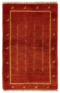 Gabbeh-matta - persisk - 133 x 84 cm - mörkröd – product image
