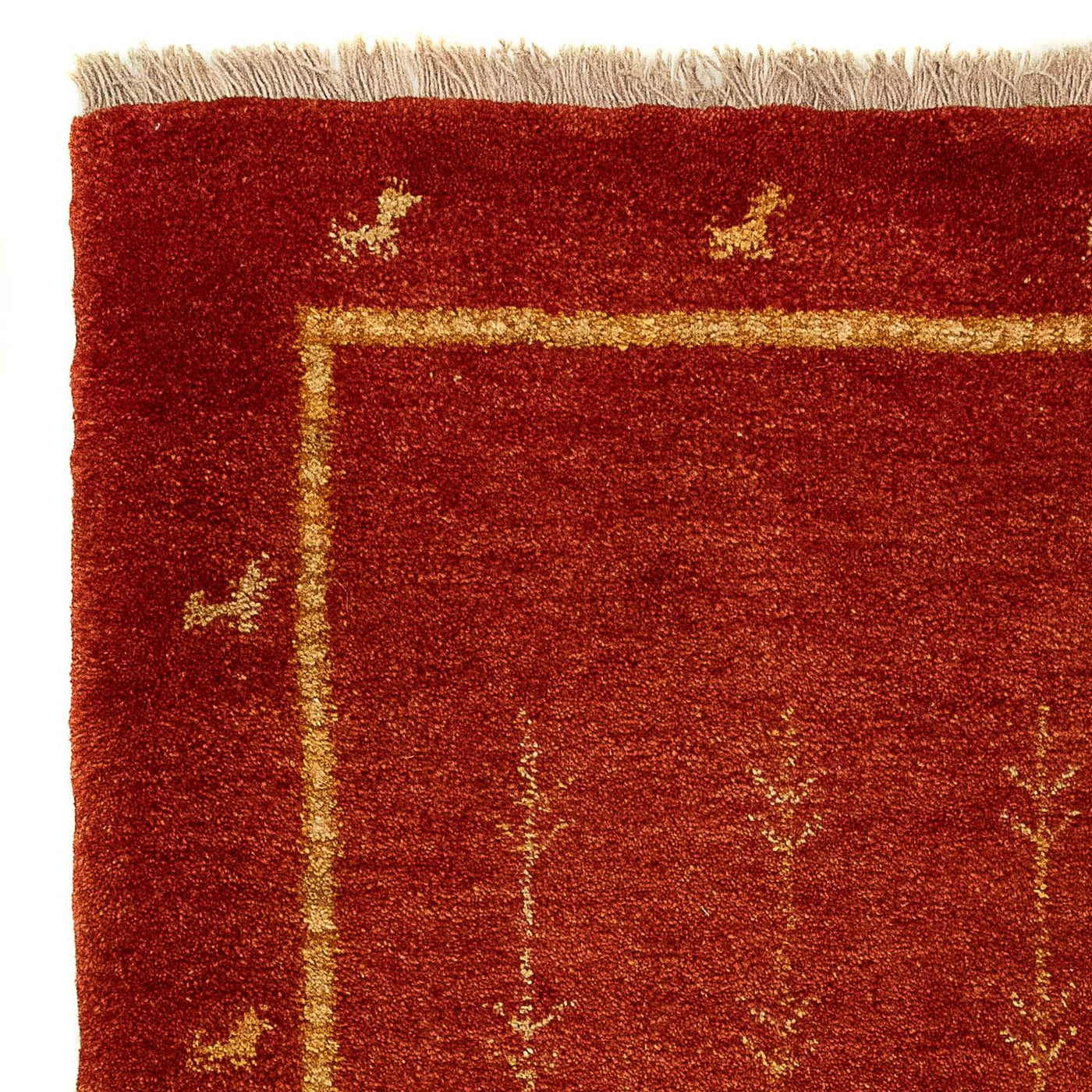 Gabbeh-matta - persisk - 133 x 84 cm - mörkröd
