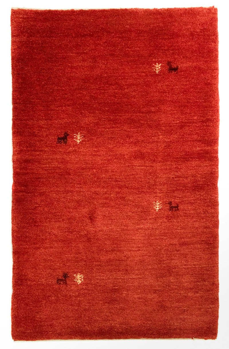 Gabbeh-matta - persisk - 147 x 76 cm - röd