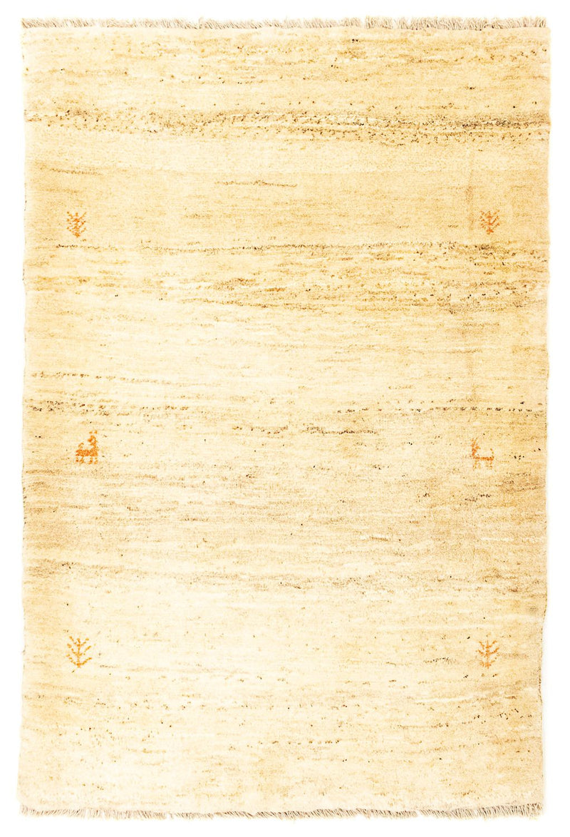 Gabbeh-matta - persisk - 130 x 87 cm - beige