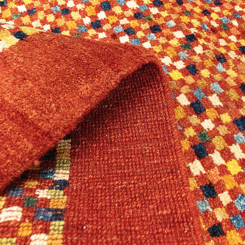 Gabbeh-matta - persisk - 135 x 72 cm - mörkröd